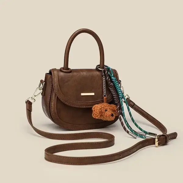 Autumn/Winter Niche High-End Oil-Based Fashionable Crossbody Bag Women’s Handbag Polyester Lining Neutral Minimalist