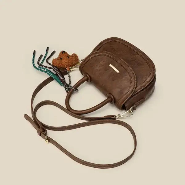 Autumn/Winter Niche High-End Oil-Based Fashionable Crossbody Bag Women’s Handbag Polyester Lining Neutral Minimalist