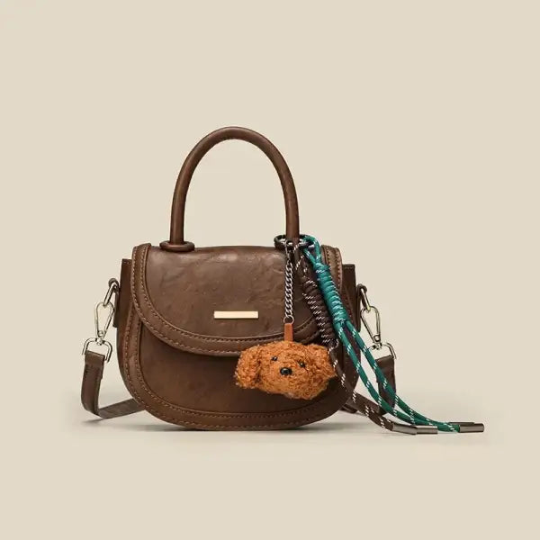 Autumn/Winter Niche High-End Oil-Based Fashionable Crossbody Bag Women’s Handbag Polyester Lining Neutral Minimalist