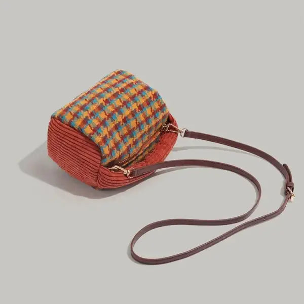 Autumn/Winter2024 New Thousand Birds Pattern Women’s Versatile Handbag Cute Swine Bag Student Commuting Single Shoulder