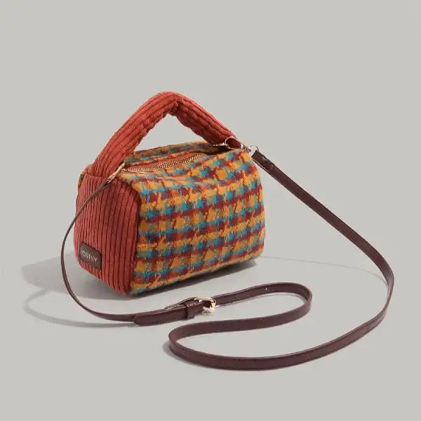 Autumn/Winter2024 New Thousand Birds Pattern Women’s Versatile Handbag Cute Swine Bag Student Commuting Single Shoulder