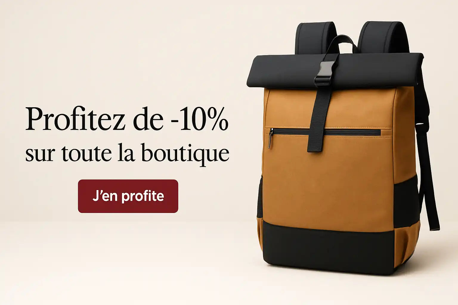 Sac à dos à roulettes bicolore.