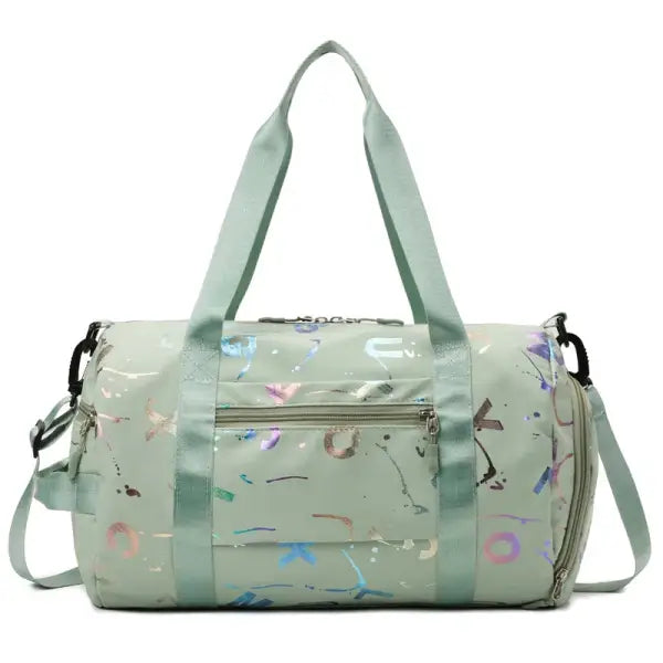 Gym Yoga Sport Dance Bag For Girl Boy Graffiti Letters Printing Travel Fitness Siwmming Dry Wet Waterproof Crossbody