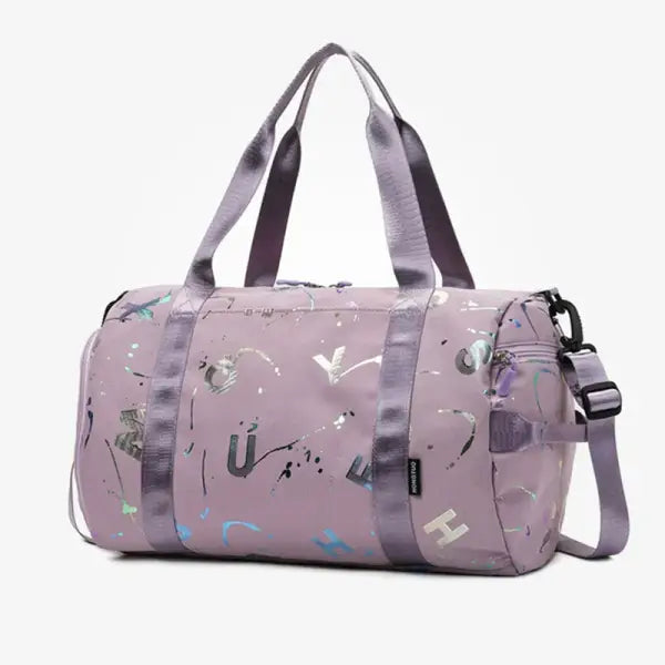 Gym Yoga Sport Dance Bag For Girl Boy Graffiti Letters Printing Travel Fitness Siwmming Dry Wet Waterproof Crossbody