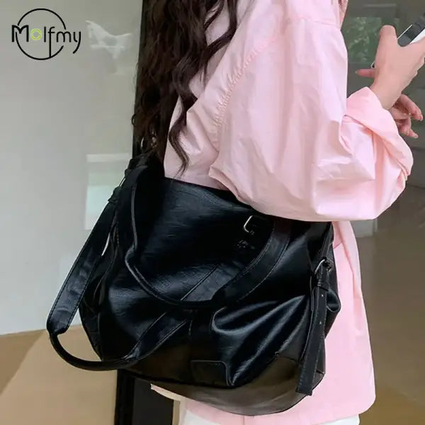 Luxury Designer Tote Bag Female Hobo Handbag Large Capacity Shoulder Bags Big Stylsih Soft Leather Women Messenger
