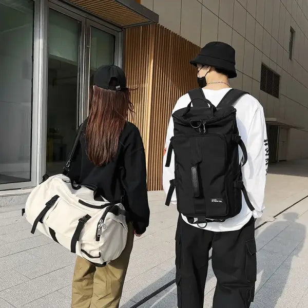 Men Large Travel Shoulder Bag Waterproof Sport Duffle Backpack Outdoor Luggage Pack Trip Bucket Rucksack Function