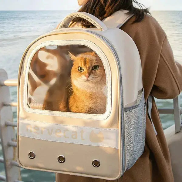 Pet Cat Backpack Large Space Breathable Portable Travel Bag Backpack Cat Small Dog Transport Cat Backpack Pet Supplies