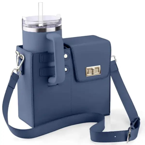 Popular outdoor portable large thermos bottle cap water cup storage bag one shoulder tilt span water cup bag