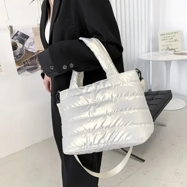 Women Winter Handbags Mobile Space Glossy Female Down Bags Cotton-padded Jacket Shoulder Handbag Cheap Items 2023