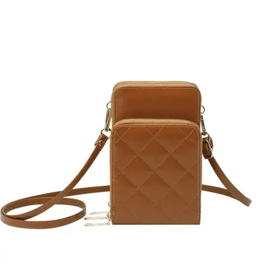 2022 Autumn/Winter New Style Multi-Layer Handbag Vintage Argyll Embroidery Casual Versatile Single Shoulder Crossbody