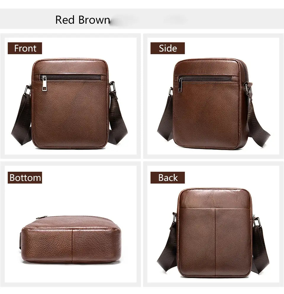 WESTAL Men’s Shoulder Bags Genuine Leather Flap Crossbody Bags for Men Purse Messenger Bags Leather 7362