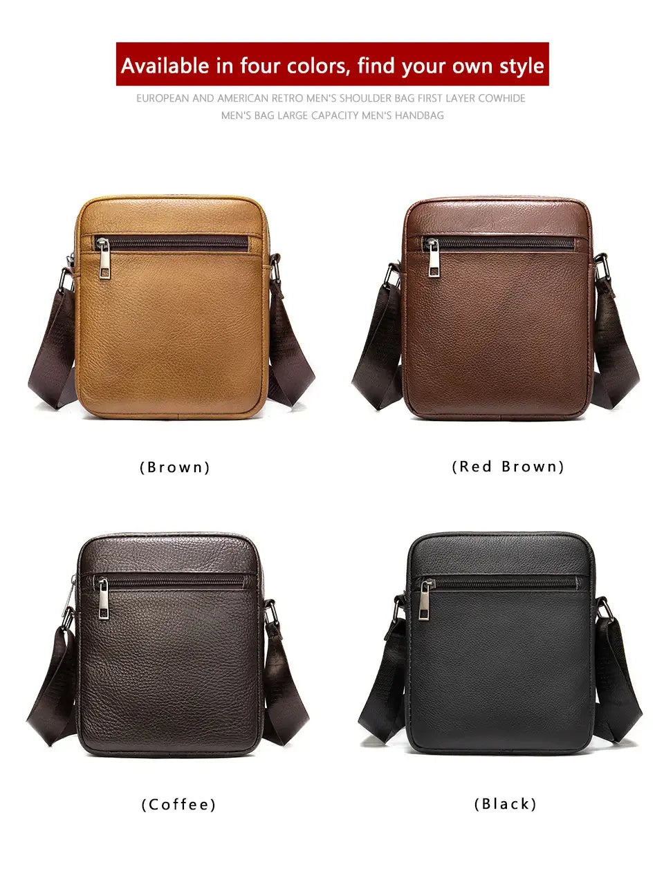 WESTAL Men’s Shoulder Bags Genuine Leather Flap Crossbody Bags for Men Purse Messenger Bags Leather 7362