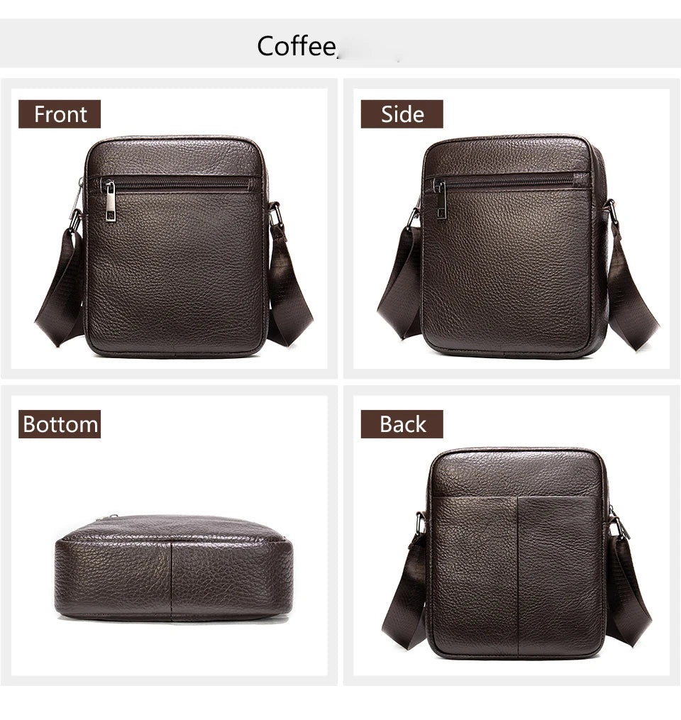 WESTAL Men’s Shoulder Bags Genuine Leather Flap Crossbody Bags for Men Purse Messenger Bags Leather 7362