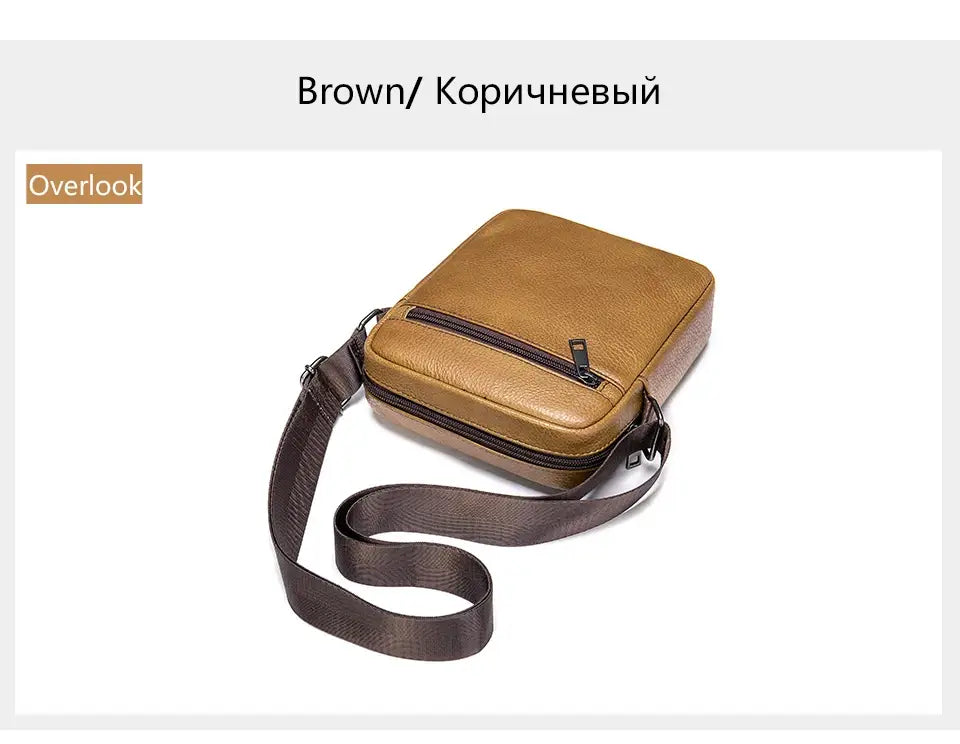 WESTAL Men’s Shoulder Bags Genuine Leather Flap Crossbody Bags for Men Purse Messenger Bags Leather 7362