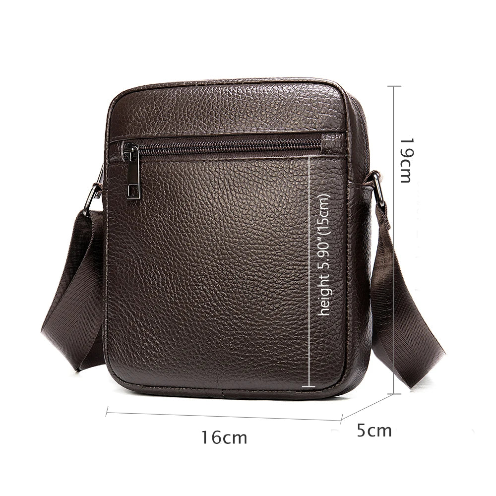 WESTAL Men’s Shoulder Bags Genuine Leather Flap Crossbody Bags for Men Purse Messenger Bags Leather 7362