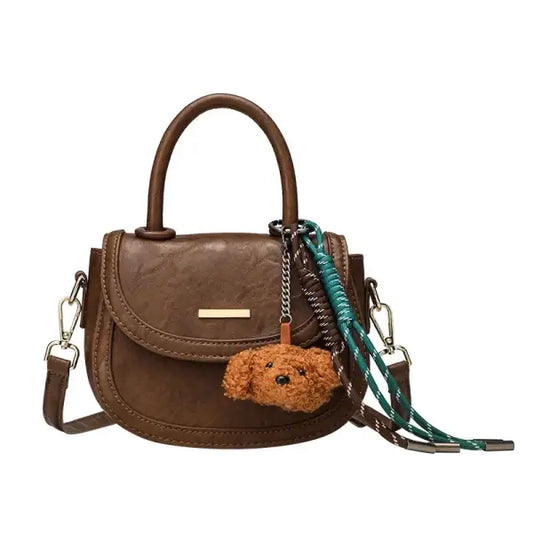 Autumn/Winter Niche High-End Oil-Based Fashionable Crossbody Bag Women’s Handbag Polyester Lining Neutral Minimalist