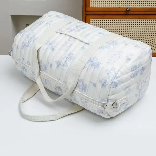 Sac voyage pour parents blanc motif bleu ou rose