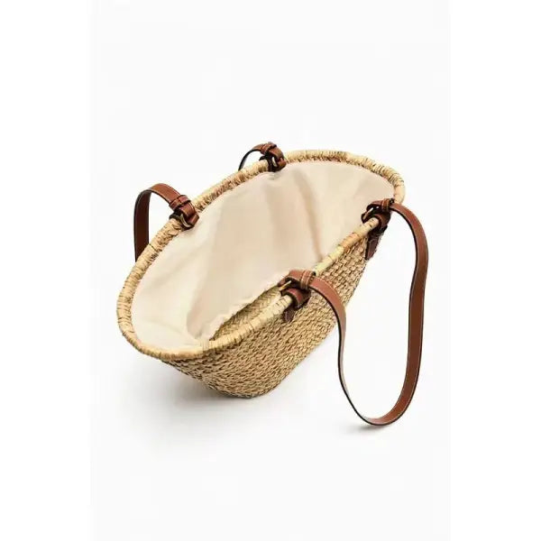 Fashion Large Capacity Straw Basket Bag Handmade Weave Women Shoulder Bags Casual Summer Beach Bag Big Tote Bali