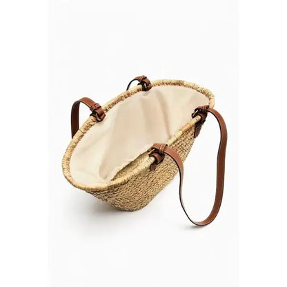 Fashion Large Capacity Straw Basket Bag Handmade Weave Women Shoulder Bags Casual Summer Beach Bag Big Tote Bali