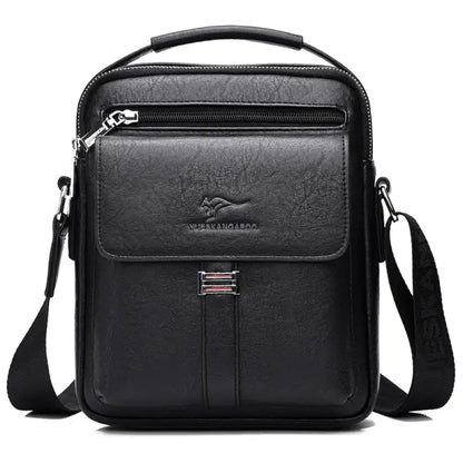 Kangaroo Luxury Brand Men’s Shoulder Bag Vintage Messenger Bag Leather Men Handbag Split Leather Crossbody Bags For Men