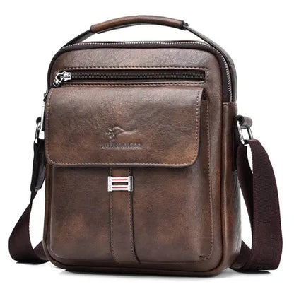 Kangaroo Luxury Brand Men’s Shoulder Bag Vintage Messenger Bag Leather Men Handbag Split Leather Crossbody Bags For Men