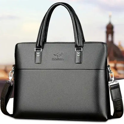 Men Leather Briefcase Office Bags For Man Famous Brand Crossbody Messenger Computer Bag Male Lawyer Luxury Handbags