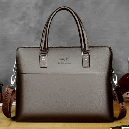 Men Leather Briefcase Office Bags For Man Famous Brand Crossbody Messenger Computer Bag Male Lawyer Luxury Handbags