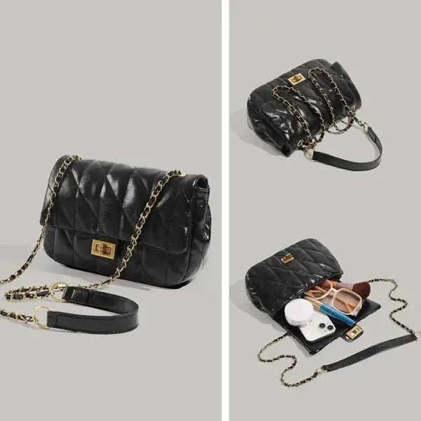 New Autumn/Winterargyll Chain Handbag Light Luxury High-End Feeltweed Style Underarm Bag Niche Women’s Single Shoulder