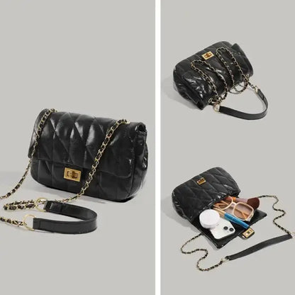 New Autumn/Winterargyll Chain Handbag Light Luxury High-End Feeltweed Style Underarm Bag Niche Women’s Single Shoulder