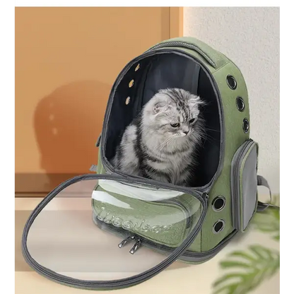 Sac à dos transport pour chat tissu avec hublot 42 x 27 x 34 cm