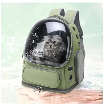 Sac à dos transport pour chat tissu avec hublot 42 x 27 x 34 cm