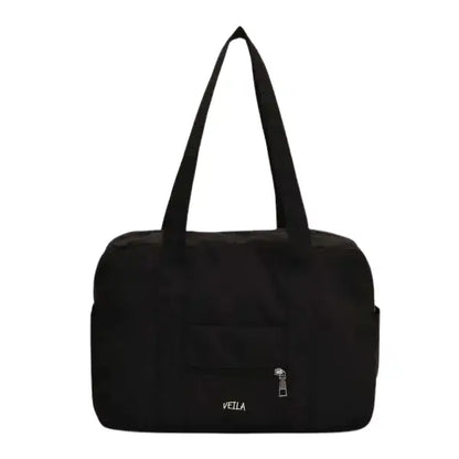 Sac week end femme tissu noir