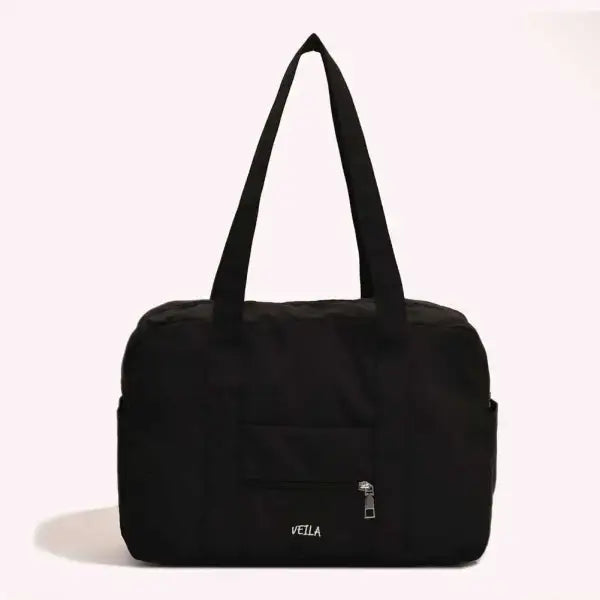 Sac week end femme tissu noir - Noir
