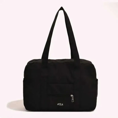 Sac week end femme tissu noir - Noir
