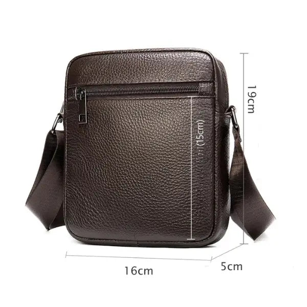 WESTAL Men’s Shoulder Bags Genuine Leather Flap Crossbody Bags for Men Purse Messenger Bags Leather 7362 - Marron
